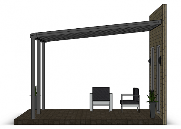 Überdachung mit VSG 8,76 mm matt, 7 x 4 m